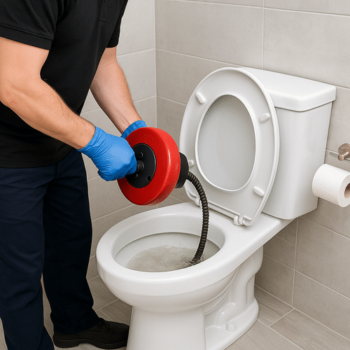 toilet clogged