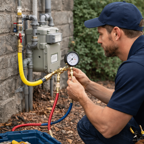Gas Line Pressure Testing
